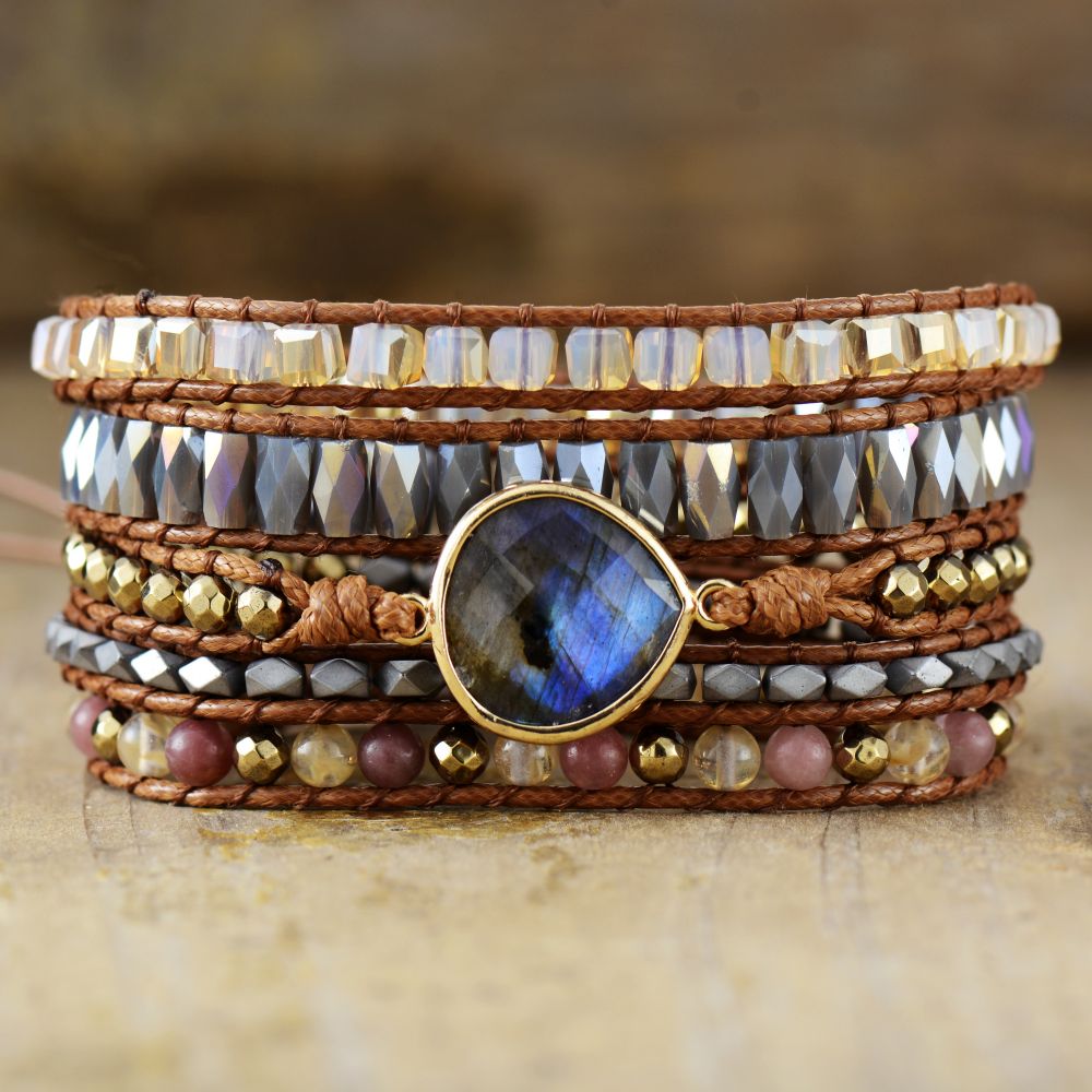 Lovely Labradorite Wrap Bracelet