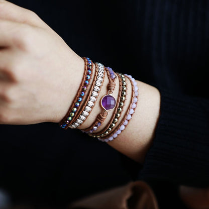 Lucky Amethyst Wrap Bracelet